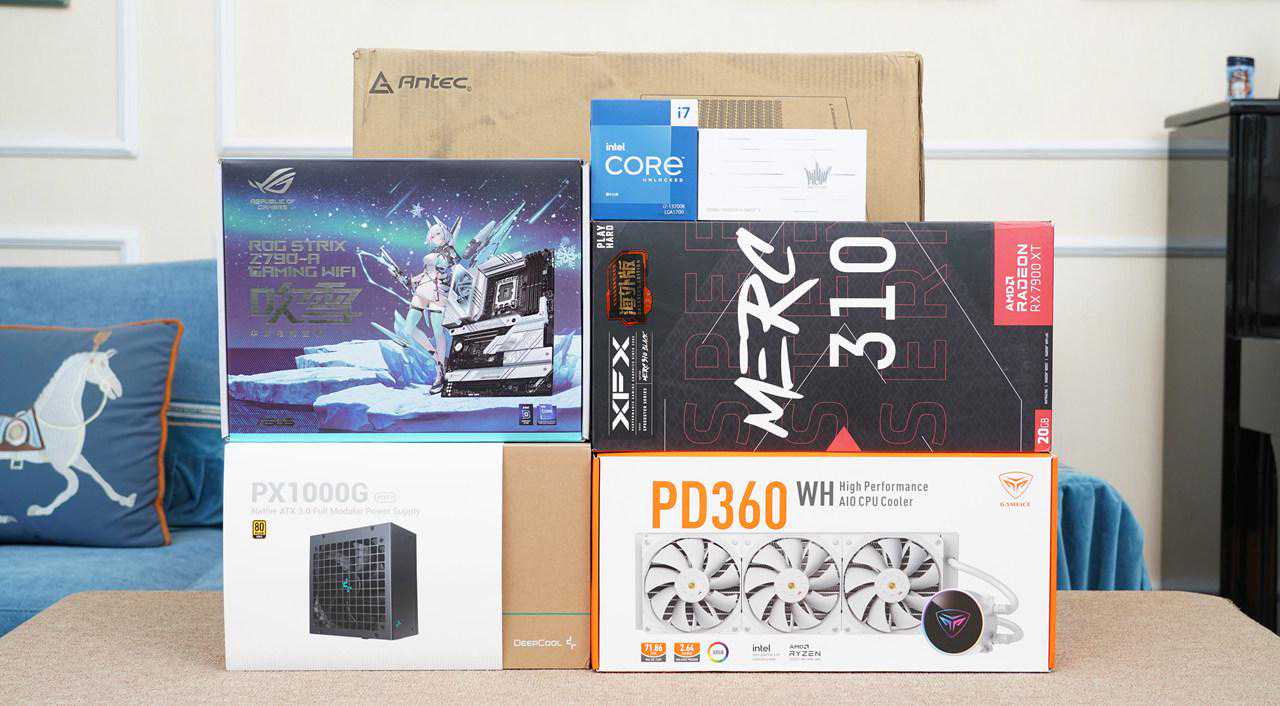 N卡太贵？试试AI搭配，13700K+Z790吹雪+7900XT打造的高端主机